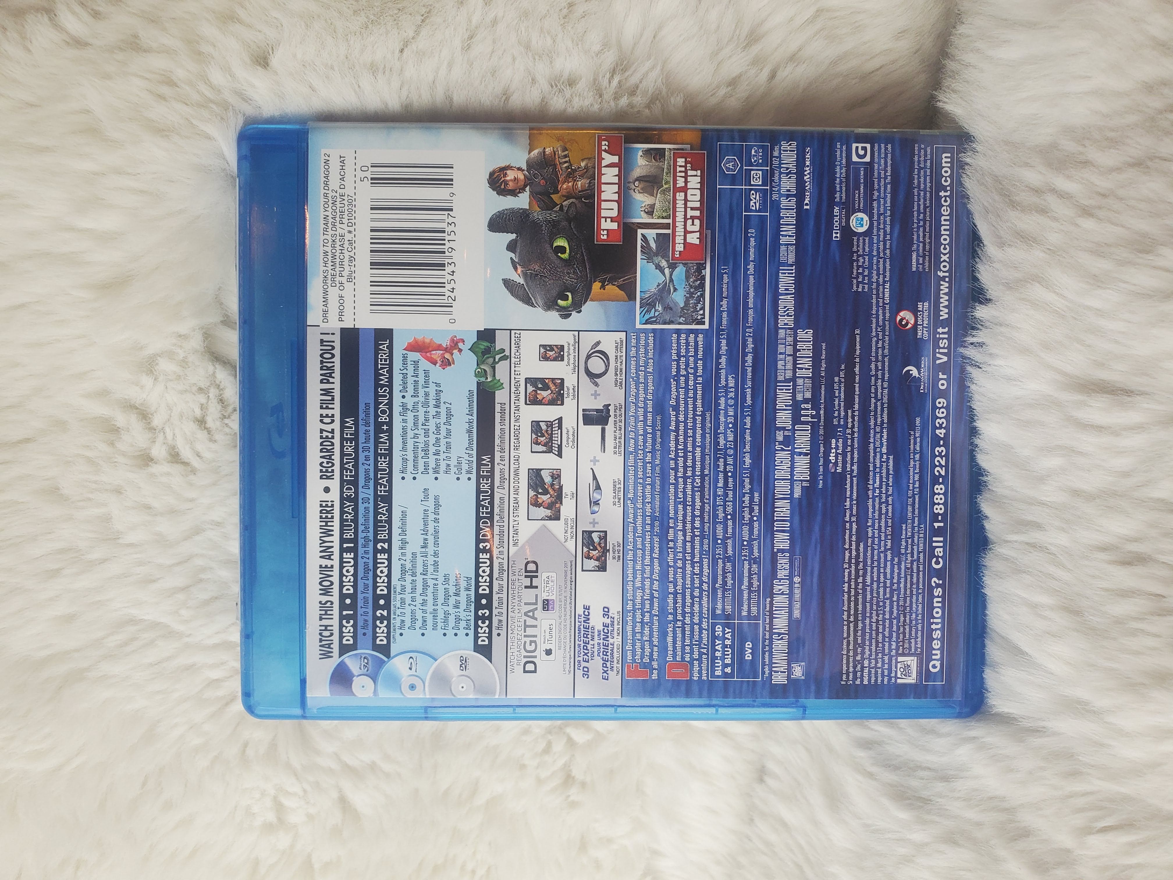 How to Train Your Dragon 2 3D BluRay