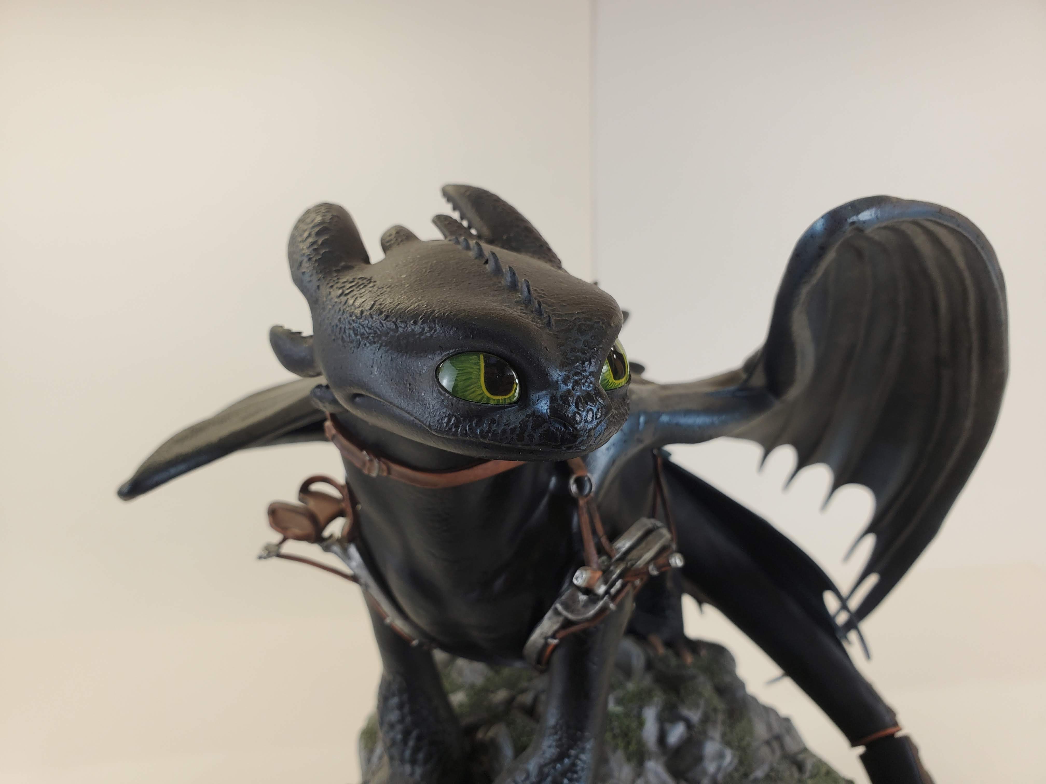 Close-up of Toothless' face