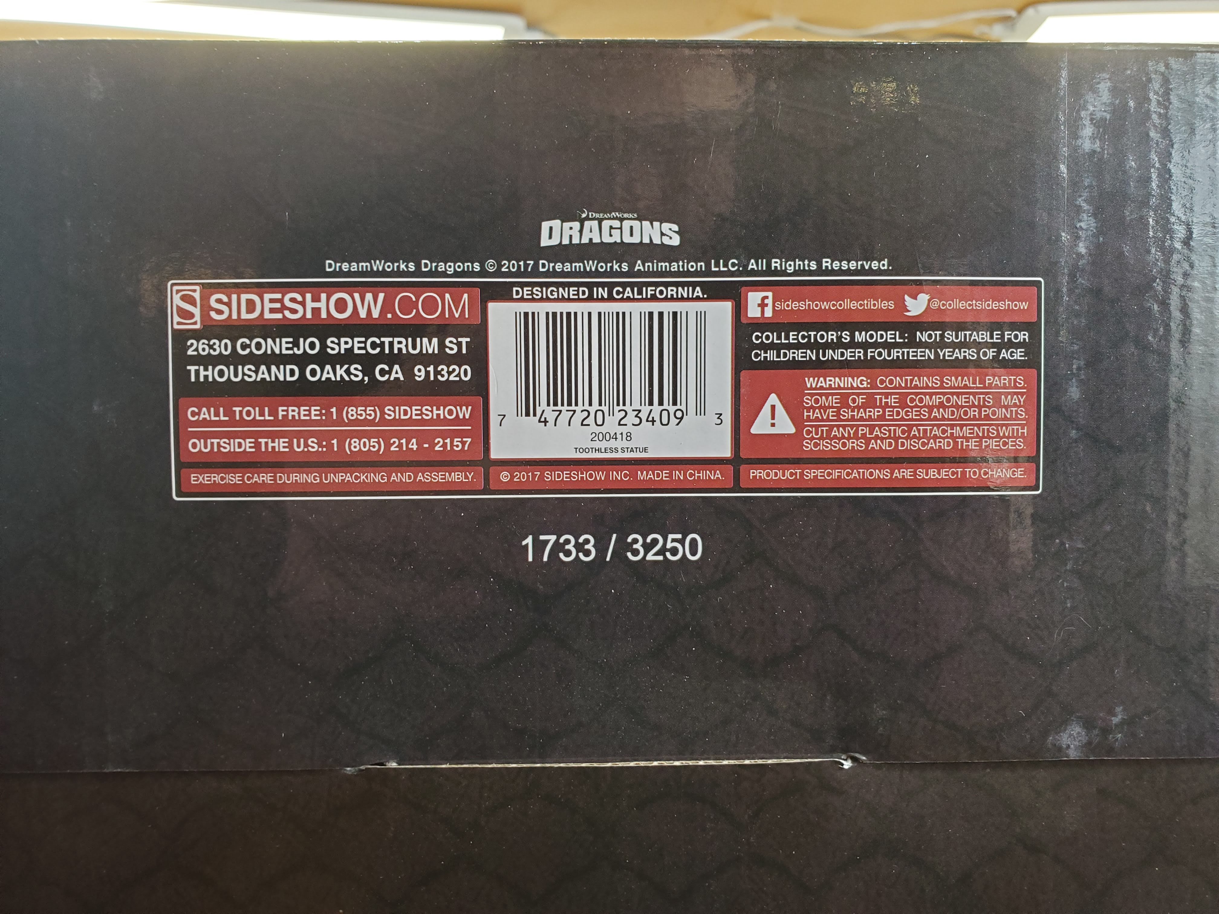 Sideshow Box information